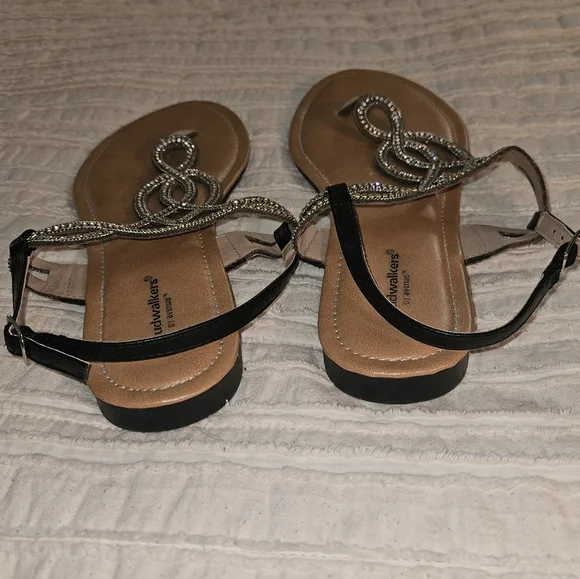 Cloudwalkers Bling Sandals Black 11W - Picture 6 of 7